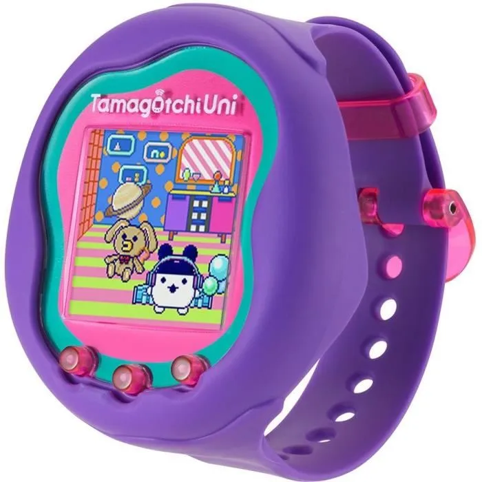 Bandai BAN3296580433520 Tamagotchi Uni - Mascota virtual conectada con pulsera de reloj - Modelo Morado Bandai BAN3296580433520 Tamagotchi Uni - Mascota virtual conectada con pulsera de reloj - Modelo Morado