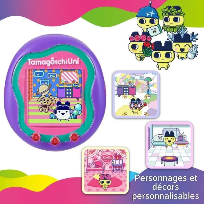 Bandai BAN3296580433520 Tamagotchi Uni - Mascota virtual conectada con pulsera de reloj - Modelo Morado Bandai BAN3296580433520 Tamagotchi Uni - Mascota virtual conectada con pulsera de reloj - Modelo Morado