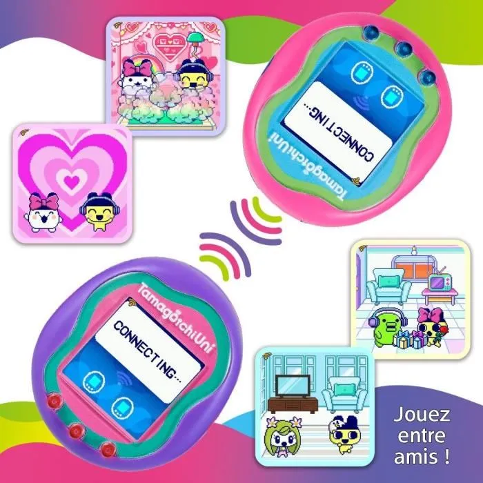 Bandai BAN3296580433520 Tamagotchi Uni - Mascota virtual conectada con pulsera de reloj - Modelo Morado Bandai BAN3296580433520 Tamagotchi Uni - Mascota virtual conectada con pulsera de reloj - Modelo Morado