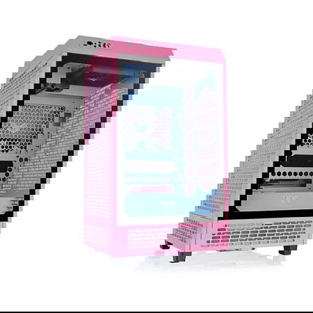 Thermaltake The Tower 200 Mini Tower Rosa Gaming - Carcasa de PC con Panel de Vidrio Templado y Soporte para Mini-ITX