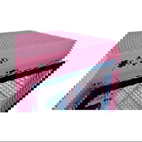 Thermaltake The Tower 200 Mini Tower Rosa Gaming - Carcasa de PC con Panel de Vidrio Templado y Soporte para Mini-ITX