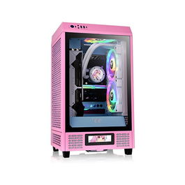 Thermaltake The Tower 200 Mini Tower Rosa Gaming - Carcasa de PC con Panel de Vidrio Templado y Soporte para Mini-ITX