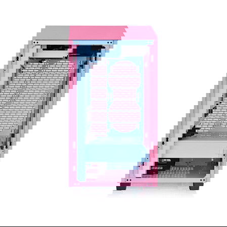 Thermaltake The Tower 200 Mini Tower Rosa Gaming - Carcasa de PC con Panel de Vidrio Templado y Soporte para Mini-ITX