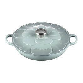 Le Creuset 311803 Gourmet-Profitopf Blume Olla de hierro fundido esmaltado 2.2L Verde 26 cm