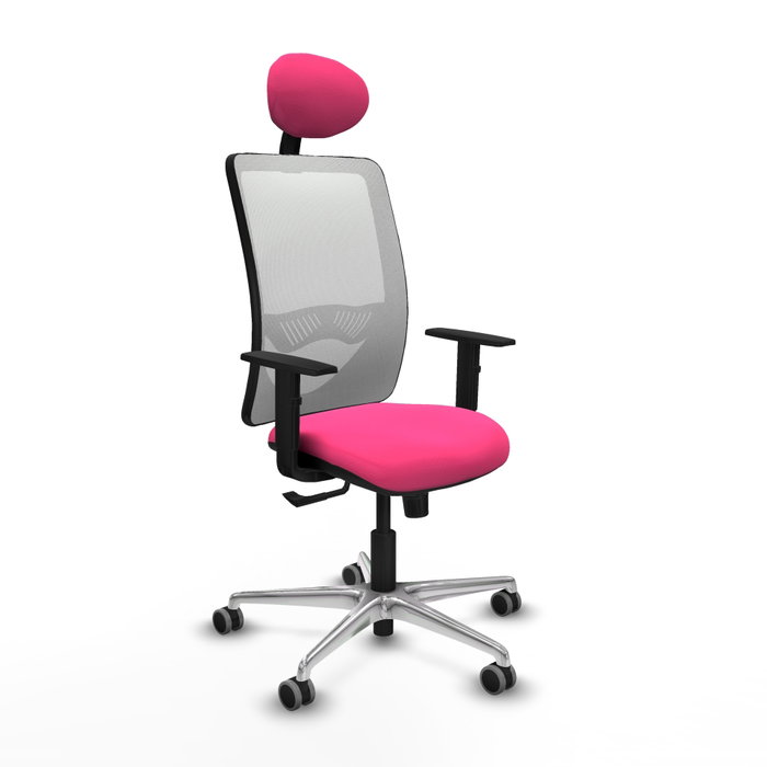 PIQUERAS Y CRESPO Silla de oficina Zulema Rosa y Blanco con Mecanismo Sincro PIQUERAS Y CRESPO Silla de oficina Zulema Rosa y Blanco con Mecanismo Sincro