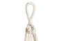 DKD Home Decor Macetero Macramé Colgante Blanco 30x30x100 cm