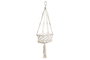 DKD Home Decor Macetero Macramé Colgante Blanco 30x30x100 cm