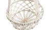 DKD Home Decor Macetero Macramé Colgante Blanco 30x30x100 cm