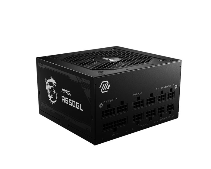 MSI MAG A650GL 650W 80 PLUS Gold Totalmente Modular Negra MSI MAG A650GL 650W 80 PLUS Gold Totalmente Modular Negra
