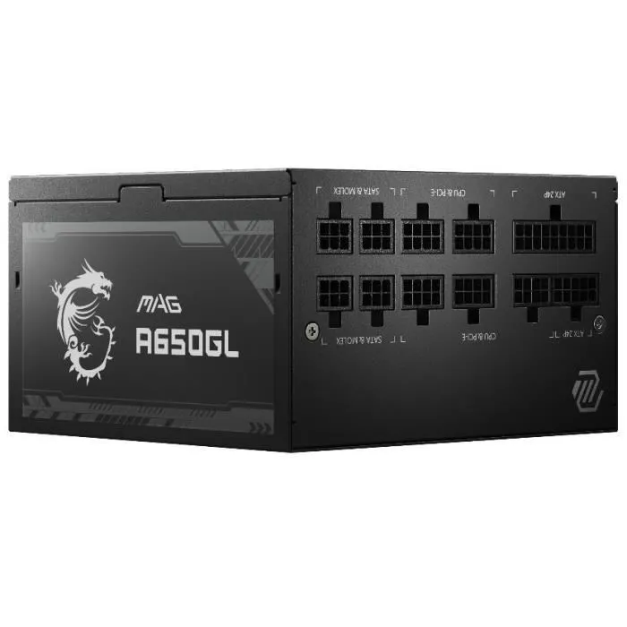 MSI MAG A650GL 650W 80 PLUS Gold Totalmente Modular Negra MSI MAG A650GL 650W 80 PLUS Gold Totalmente Modular Negra