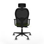 PIQUERAS Y CRESPO Silla de oficina Jorquera Sincro/Traslack Pistacho y Negro