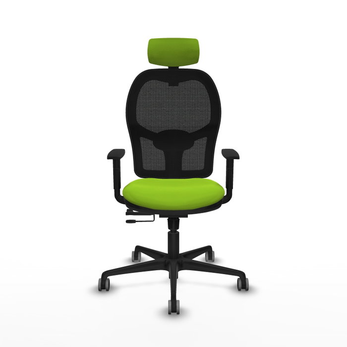 PIQUERAS Y CRESPO Silla de oficina Jorquera Sincro/Traslack Pistacho y Negro