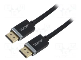 SAVIO Cable DisplayPort 1.4 de 1m con acabado textil