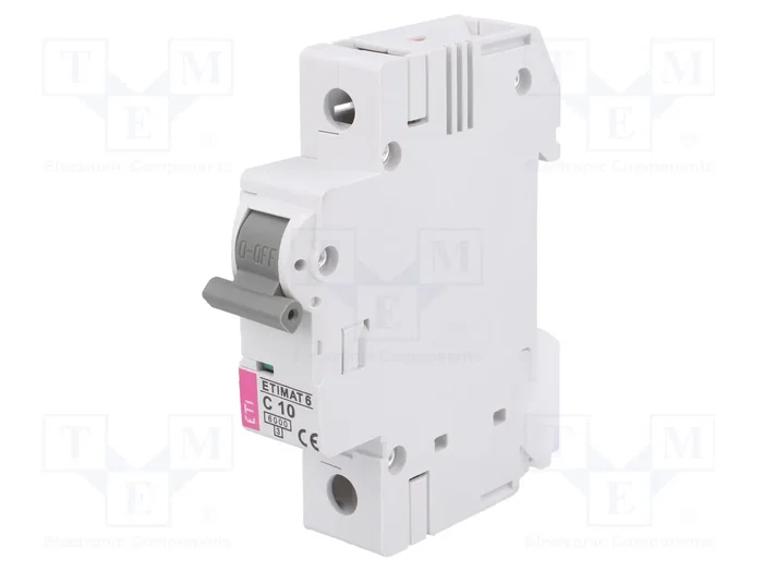 ETI POLAM ETIMAT 6 1P C10 Interruptor magnetotérmico 10A 6kA ETI POLAM ETIMAT 6 1P C10 Interruptor magnetotérmico 10A 6kA