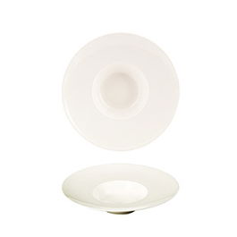 SUMMA NOUBON GOURMET Plato Hondo, Vajilla Blanca, 22 cm de Diámetro, Apto Lavavajillas y Microondas, Blanco Marfil (Set de 6)