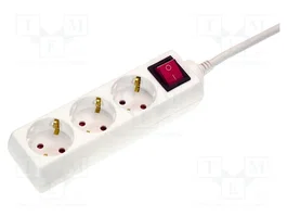 AS SCHWABE Prolongador de alimentación H05VV-F 3G1,5mm2 1,4m blanco