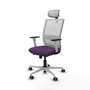 PIQUERAS Y CRESPO Silla de oficina Haches con mecanismo Sincro/Traslack Morado y Blanco