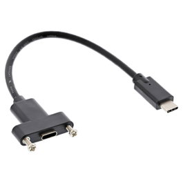InLine Adaptador USB 3.1 Conector C a Toma Hembra C 0,2 m Negro