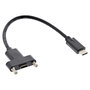 InLine Adaptador USB C a USB C 33441G, 0,2 m, Negro