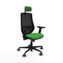 PIQUERAS Y CRESPO Silla de oficina Mardos con mecanismo Sincro, Verde y Negro