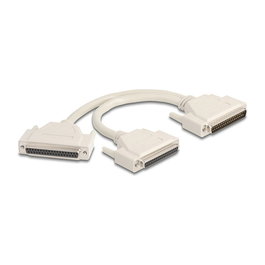 DeLOCK 67161 Adapter Y-Cable D-Sub 37 Pin Macho a 2 x D-Sub 37 Pin Hembra, 30 cm, Beige, 0.3 m, DB-37, Derecho, AWG 28