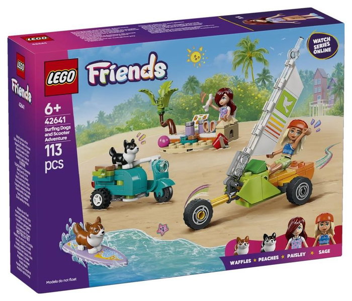 LEGO Friends 42641 Perros Surfistas y Aventuras en Scooter