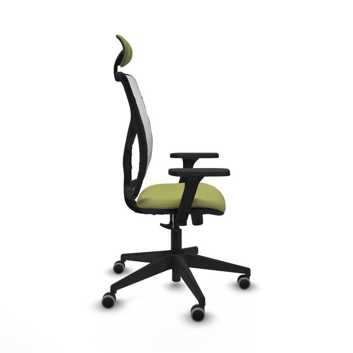 Silla de oficina Motilla con mecanismo Sincro tapizada con Tela color Verde oliva y malla color Blanco. Equipada con lumbar 1D, Brazos 3D, Cabecero Fijo y Ruedas 65 mm parqué Silla de oficina Motilla con mecanismo Sincro tapizada con Tela color Verde oliva y malla color Blanco. Equipada con lumbar 1D, Brazos 3D, Cabecero Fijo y Ruedas 65 mm parqué