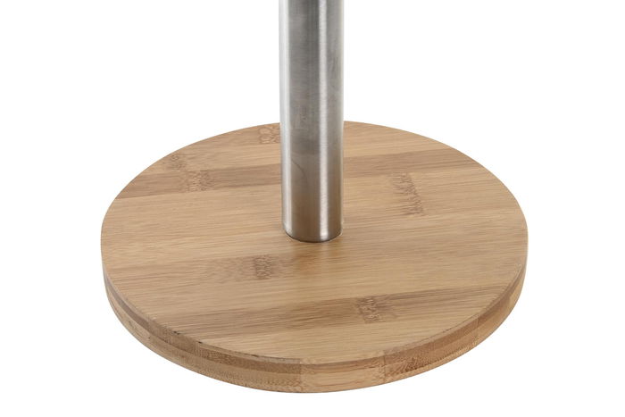 DKD Home Decor Toallero Acero Inoxidable Bambú Plateado Natural 22 x 85.5 x 22 cm (4 Unidades)
