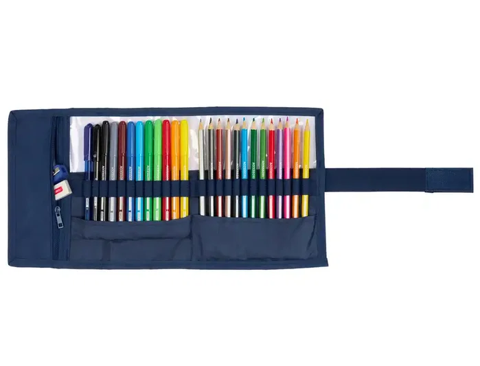 Safta Plumier Enrollable Benetton Damero 27 Pcs.