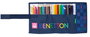 Benetton Plumier Enrollable 27 Pcs. Damero - Estuche con cierre de rollo para lápices y rotuladores, en español