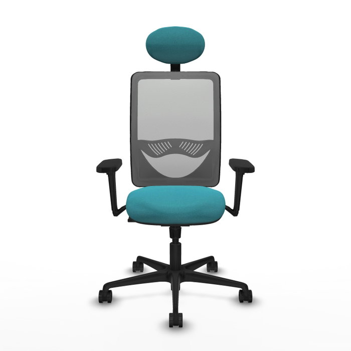 PIQUERAS Y CRESPO Silla de oficina Zulema con mecanismo Sincro, Turquesa y Gris PIQUERAS Y CRESPO Silla de oficina Zulema con mecanismo Sincro, Turquesa y Gris
