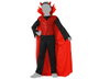 Disfraz Halloween Demonio Niño Infantil 10-12 Años, Conjunto Completo Diadema Cuernos, Camiseta, Pantalón y Capa Rojo Lentejuelas