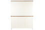 DKD Home Decor Vitrina Tradicional Crema Marron Oscuro Mango y MDF 150 x 190 x 45 cm con 6 cajones y 6 puertas