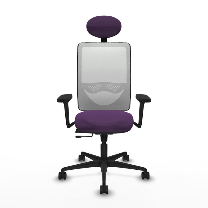 PIQUERAS Y CRESPO Silla de oficina Zulema Morado y Blanco