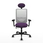 PIQUERAS Y CRESPO Silla de oficina Zulema Morado y Blanco