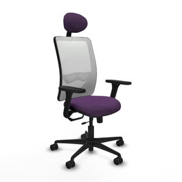 PIQUERAS Y CRESPO Silla de oficina Zulema Morado y Blanco