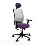 PIQUERAS Y CRESPO Silla de oficina Zulema Morado y Blanco