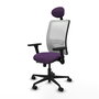 PIQUERAS Y CRESPO Silla de oficina Zulema Morado y Blanco