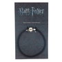 THE CARAT SHOP Pulsera de Cuero Negra Talla 19 CM Inspirada en Harry Potter