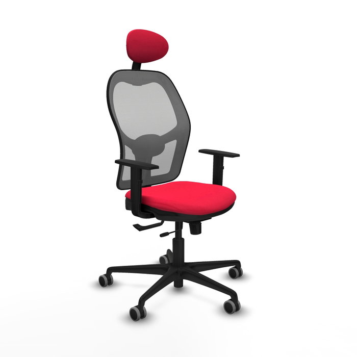 PIQUERAS Y CRESPO Silla de oficina Jorquera Rojo/Gris con mecanismo Sincro/Traslack PIQUERAS Y CRESPO Silla de oficina Jorquera Rojo/Gris con mecanismo Sincro/Traslack