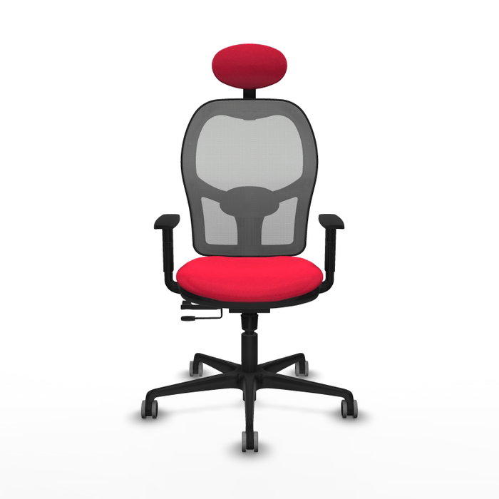 PIQUERAS Y CRESPO Silla de oficina Jorquera Rojo/Gris con mecanismo Sincro/Traslack PIQUERAS Y CRESPO Silla de oficina Jorquera Rojo/Gris con mecanismo Sincro/Traslack