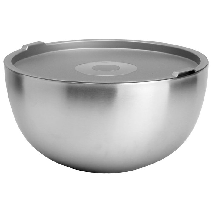 GSW Ensaladera térmica de acero inoxidable 5,5 L con tapa antigoteo