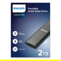 Philips FM02SS030P/00 SSD Externo Portátil de 2 TB USB Tipo-C 3.2 Gen 1, Gris Aluminio, Velocidad de Lectura 550 MB/s, Compatible con Windows y Linux