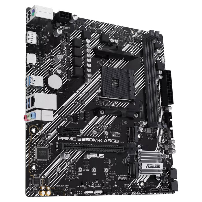 Asus PRIME B550M-K ARGB Micro ATX AMD AM4 DDR4 Asus PRIME B550M-K ARGB Micro ATX AMD AM4 DDR4