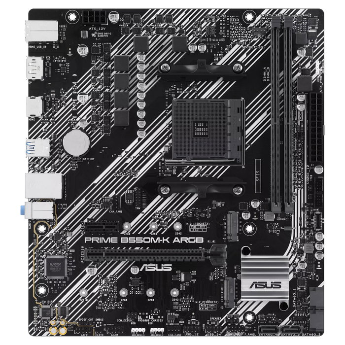 Asus PRIME B550M-K ARGB Micro ATX AMD AM4 DDR4 Asus PRIME B550M-K ARGB Micro ATX AMD AM4 DDR4