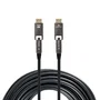 Gembird CCAP-HDMIDD-AOC-10M Cable HDMI 2.0 AOC (Active Optical Cable) 10 Metros, 4K UHD 60Hz, Ethernet, HDR, Chapado en Oro, Negro