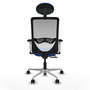 PIQUERAS Y CRESPO Silla de oficina Zulema con mecanismo Sincro/Traslack, Azul y Blanco