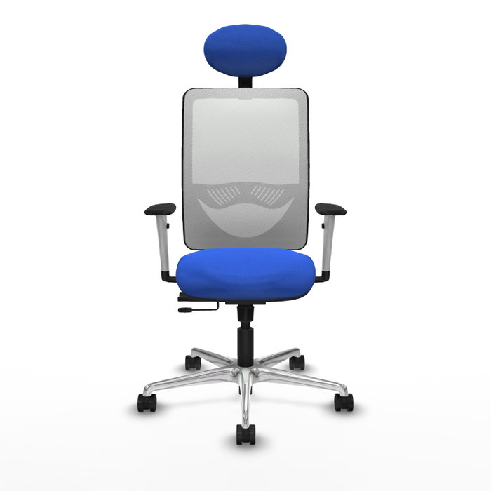 PIQUERAS Y CRESPO Silla de oficina Zulema con mecanismo Sincro/Traslack, Azul y Blanco PIQUERAS Y CRESPO Silla de oficina Zulema con mecanismo Sincro/Traslack, Azul y Blanco