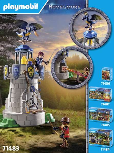 PLAYMOBIL Torre de caballeros con herrero y dragón Novelmore 71483 PLAYMOBIL Torre de caballeros con herrero y dragón Novelmore 71483