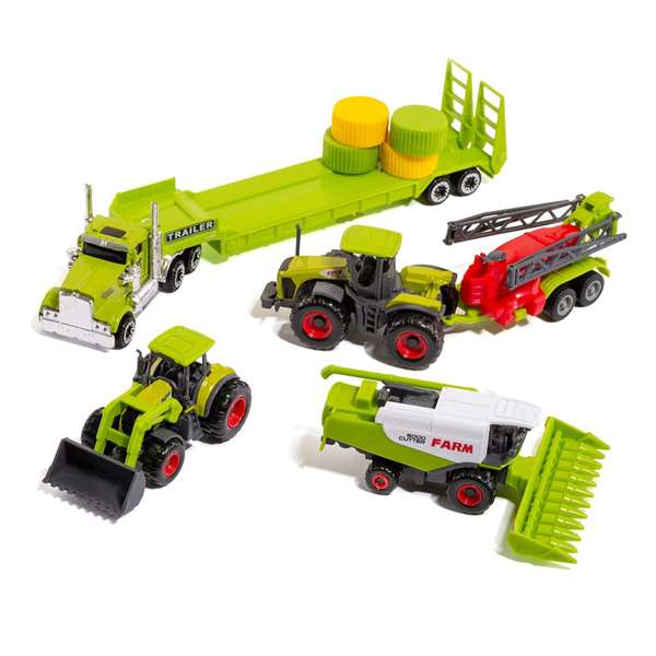 Molto Set de 16 Tractores de Metal, Escala 1:64, Juguetes de Colección